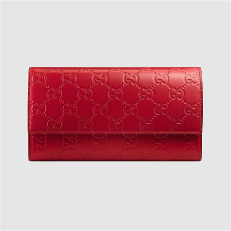 red gucci wallet women's|gucci signature wallet women's.